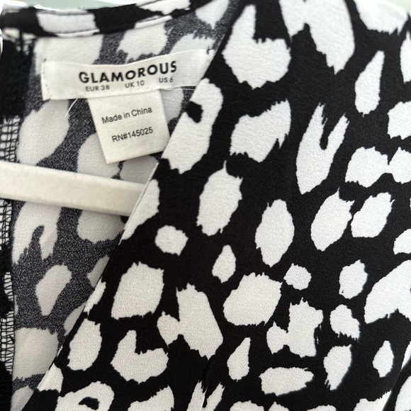 Glamorous Black and White Animal Print Jumpsuit - Picture 2 of 4